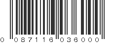 UPC 087116036000