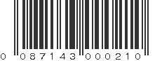 UPC 087143000210