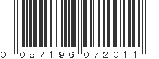 UPC 087196072011