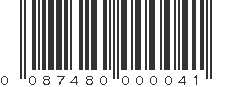 UPC 087480000041