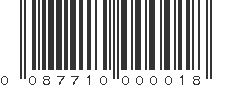 UPC 087710000018