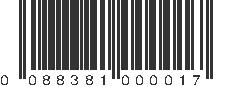 UPC 088381000017