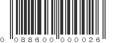 UPC 088600000026