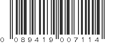 UPC 089419007114