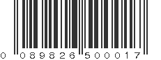 UPC 089826500017
