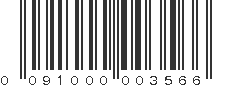 UPC 091000003566