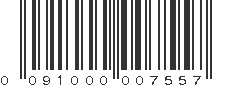 UPC 091000007557