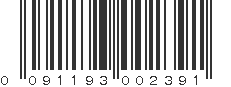 UPC 091193002391