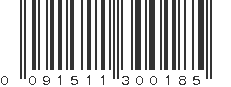 UPC 091511300185