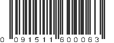 UPC 091511600063