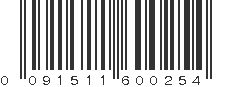 UPC 091511600254