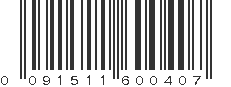 UPC 091511600407