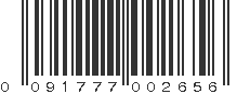 UPC 091777002656