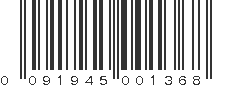 UPC 091945001368