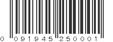 UPC 091945250001