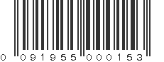 UPC 091955000153