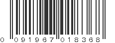 UPC 091967018368