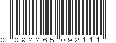 UPC 092265092111