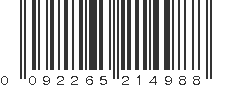 UPC 092265214988