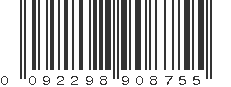UPC 092298908755