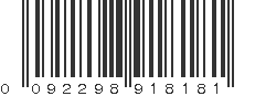 UPC 092298918181