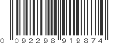 UPC 092298919874