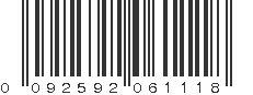 UPC 092592061118