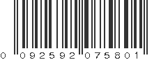 UPC 092592075801