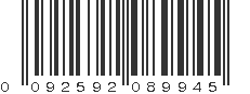 UPC 092592089945