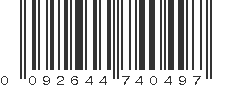 UPC 092644740497