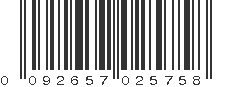 UPC 092657025758