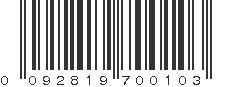 UPC 092819700103