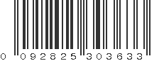 UPC 092825303633