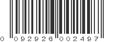 UPC 092926002497