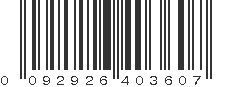 UPC 092926403607
