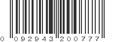 UPC 092943200777