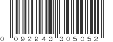 UPC 092943305052