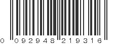 UPC 092948219316