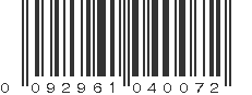 UPC 092961040072