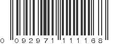 UPC 092971111168