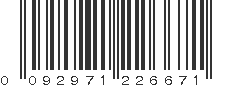 UPC 092971226671