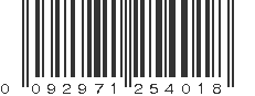 UPC 092971254018