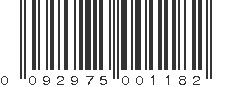 UPC 092975001182