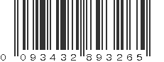 UPC 093432893265