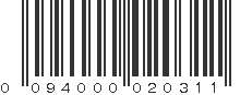 UPC 094000020311