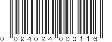 UPC 094024003116