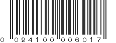 UPC 094100006017