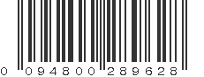 UPC 094800289628