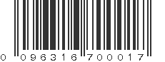 UPC 096316700017