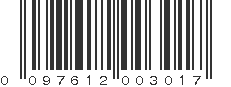 UPC 097612003017